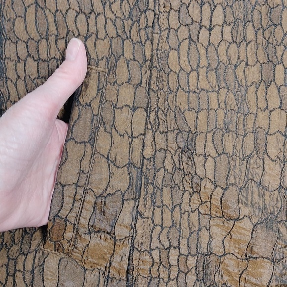 Erin London Brown Crocodile Pattern Womens Vest Size Medium - Picture 5 of 9